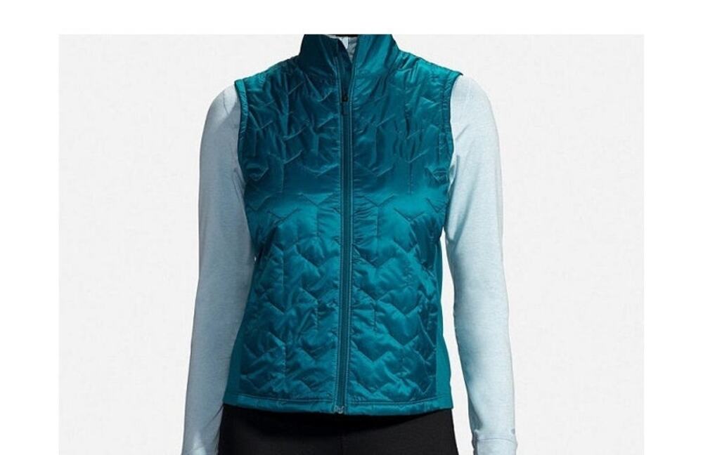 Women’s Brooks Shield Hybrid Vest Medium running blue lightweight thermolite